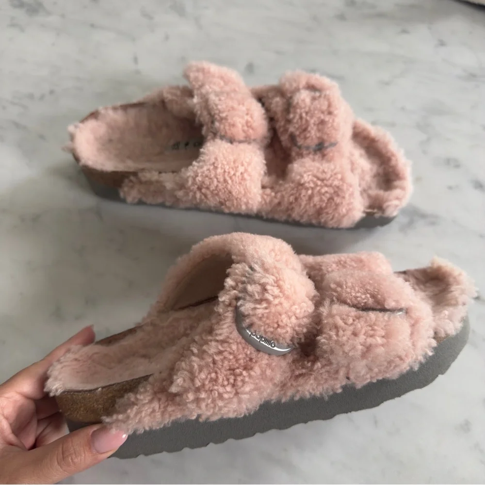 Arizona 40EU Big Buckle Shearling - Teddy Crystal Rose Papillo Birkenstock - Picture 1 of 6